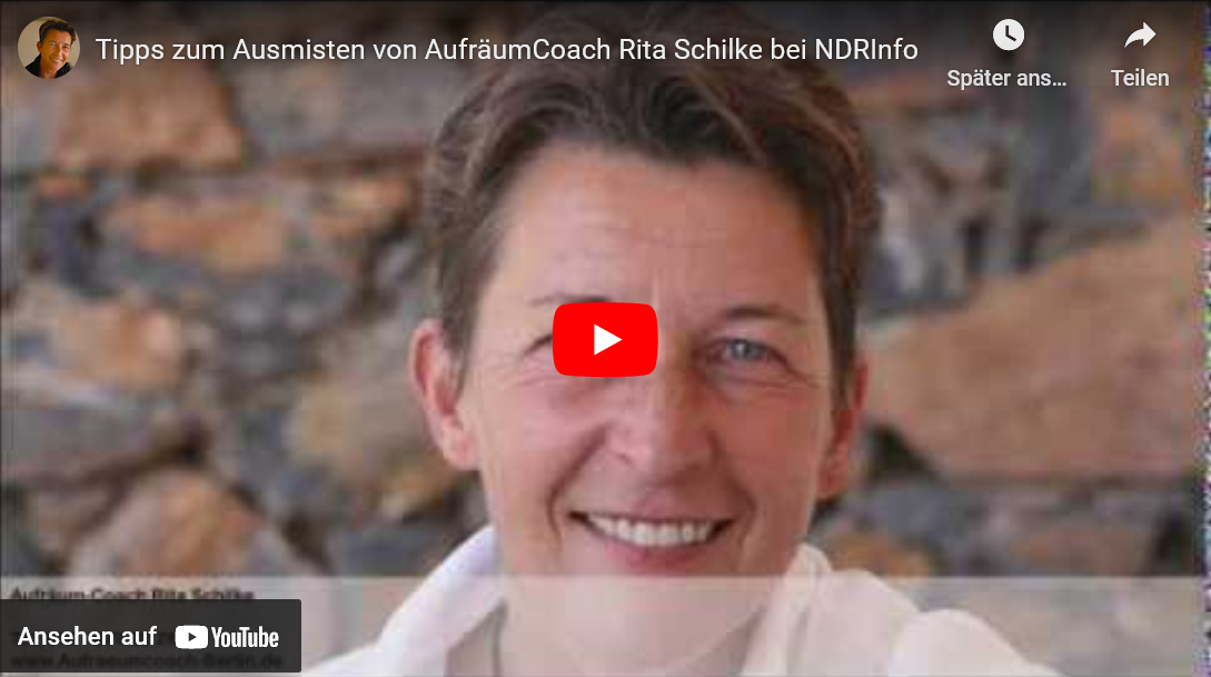 Tipps zum Ausmisten von AufräumCoach Rita Schilke bei NDRInfo